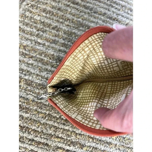 Fossil Leather Applique Bug Key Lock Keychain Coin Purse Wallet ID Holder 5X3" - Picture 6 of 11